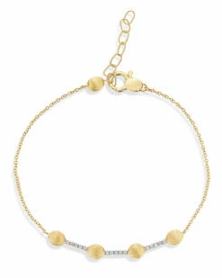 "Élite" Gold And Diamonds Bars Bracelet