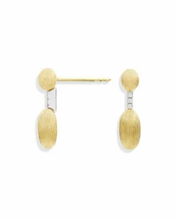 "Élite" Gold And Diamonds Handmade Minimal Earrings -Nanis Sales 468