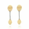 "Élite" Gold Boules And Diamonds Bars Elegant Drop Earrings 2 "Élite" Gold Boules And Diamonds Bars Elegant Drop Earrings -Nanis Sales 471