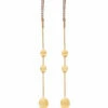 "soffio" Gold And Diamonds Long Earrings -Nanis Sales 477