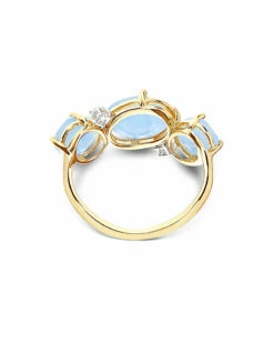 "Ipanema" Gold, Aquamarine And Diamonds Ring -Nanis Sales 482