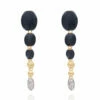 "Ivy " Gold And Black Onyx Charming Drop Earrings