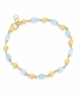 "Azure" Gold And Aquamarine Casual Bracelet