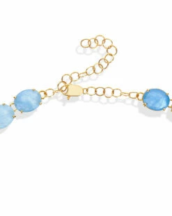 "Ipanema" Gold, Aquamarine And Diamonds Collar Necklace -Nanis Sales 544