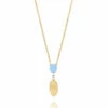 "Azure" Gold, Diamonds And Aquamarine Dainty Short Necklace 1 "Azure" Gold, Diamonds And Aquamarine Dainty Short Necklace -Nanis Sales 550