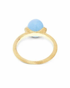 "Azure" Gold, Diamonds And Milky Aquamarine Ring (SMALL) -Nanis Sales 560