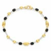 "Mystery Black" Gold, Diamonds And Black Onyx Tennis Bracelet