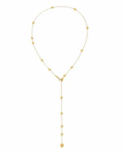 "Soffio" Gold And Diamonds Y Necklace