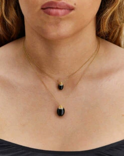 "Mystery Black" Gold, Diamond Accents And Black Onyx Pendant -Nanis Sales 724