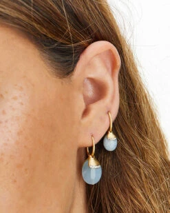 "Azure" Ciliegine Gold And Milky Aquamarine Ball Drop Earrings With Diamonds Details (SMALL) 9 "Azure" Ciliegine Gold And Milky Aquamarine Ball Drop Earrings With Diamonds Details (SMALL) -Nanis Sales 750