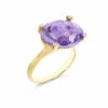 "Ipanema" Gold , Amethyst And Diamonds Ring -Nanis Sales 833