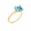 "Ipanema" Gold , Blue Topaz And Diamonds Ring 1 "Ipanema" Gold , Blue Topaz And Diamonds Ring -Nanis Sales 837