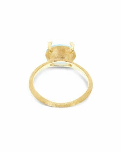 "Ipanema" Gold , Blue Topaz And Diamonds Ring -Nanis Sales 838