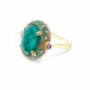 "Reverse" Gold, Sapphire, Tsavorite, Amethyst, Green Labradorite And Rock Crystal Double-face Ring (LARGE) -Nanis Sales 883