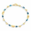 "Azure" Gold, Diamonds And London Blue Topaz Tennis Bracelet -Nanis Sales 964