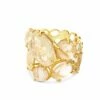 "Ipanema" Gold And Yellow Rutilated Quartz Band Ring -Nanis Sales AH14 515 ST 1
