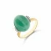 "Amazonia" Gold, Diamonds And Green Aventurine Ring (LARGE) -Nanis Sales AS1 603 ST F1 2
