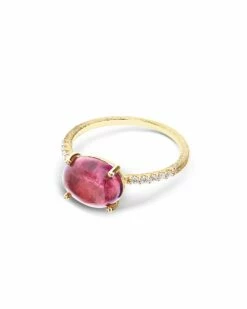 "Tourmalines" Gold, Diamonds And Pink Tourmaline Ring (big) -Nanis Sales AS10 598 ST F1