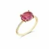 "Tourmalines" Gold, Diamonds And Pink Tourmaline Ring (big) -Nanis Sales AS10 598 ST F2