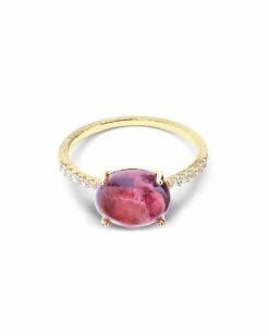 "Tourmalines" Gold, Diamonds And Pink Tourmaline Ring (big) -Nanis Sales AS10 598 ST L