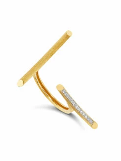 Libera Gold And Diamonds Double Face Ring -Nanis Sales AS10 602 ST D