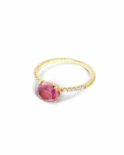 "Tourmalines" Gold, Diamonds And Pink Tourmaline Ring (medium) -Nanis Sales AS11 598 ST F1