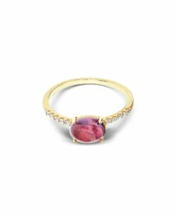 "Tourmalines" Gold, Diamonds And Pink Tourmaline Ring (medium) -Nanis Sales AS11 598 ST L