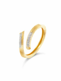 Libera Gold And Diamonds Twist Ring