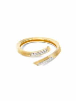Libera Gold And Diamonds Twist Ring -Nanis Sales AS11 602 ST F1