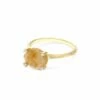 "Ipanema" Yellow Rutilated Quartz, Diamonds And 18kt Gold Medium Ring -Nanis Sales AS12 576 Y F2
