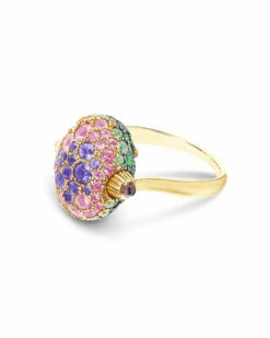 "Reverse" Gold, Sapphire, Tsavorite, Amethyst, Green Labradorite And Rock Crystal Double-face Ring (MEDIUM) -Nanis Sales AS12 584 ST W1