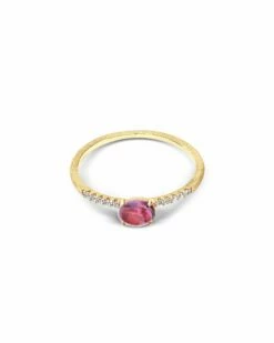 "Tourmalines" Gold, Diamonds And Pink Tourmaline Ring (small) -Nanis Sales AS12 598 ST L