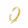 "Libera" Gold Ring With Diamond Accents