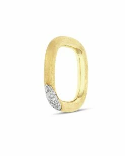"Libera" Big Squared Gold And Diamonds Ring -Nanis Sales AS15 602 ST F2