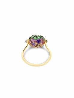 "Reverse" Gold, Sapphire, Tsavorite, Amethyst, Green Labradorite And Rock Crystal Double-face Ring (SMALL) -Nanis Sales AS17 584 ST B
