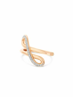 SUNSET "Libera" Rose Gold And Diamonds Embrace Ring 8 SUNSET "Libera" Rose Gold And Diamonds Embrace Ring -Nanis Sales AS17 602 ROSE 3