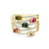 "tourmalines" Gold And Tourmaline Colorful Ring