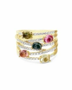 "tourmalines" Gold And Tourmaline Colorful Ring