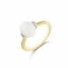 "White Desert" Gold, Diamonds And Moonstone Ring (SMALL)