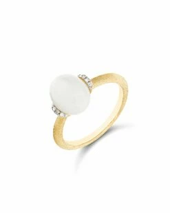 "White Desert" Gold, Diamonds And Moonstone Ring (SMALL)