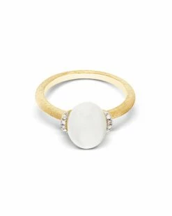 "White Desert" Gold, Diamonds And Moonstone Ring (SMALL) -Nanis Sales AS2 575 ST F 3