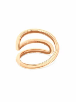 SUNSET "Libera" Rose Gold And Diamonds Spiral Ring -Nanis Sales AS2 602 ROSE 2
