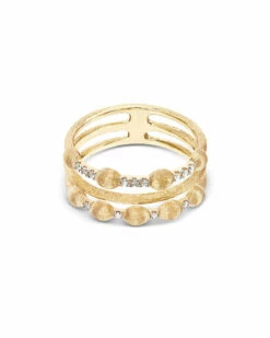 "Élite" Gold And Diamonds Triple-band Ring -Nanis Sales AS22 583 ST F1