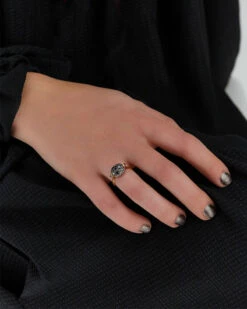 "Reverse" Gold, Diamonds, Rubies And Rock Crystal Double-face Ring (SMALL) -Nanis Sales AS23 584 1