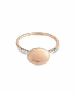 SUNSET "Dancing élite" Rose Gold Boule And Diamonds Pavé Ring (medium) -Nanis Sales AS25 583 ROSE1