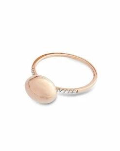 SUNSET "Dancing élite" Rose Gold Boule And Diamonds Pavé Ring (medium) -Nanis Sales AS25 583 ROSE3