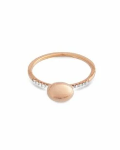 SUNSET "Dancing élite" Rose Gold Boule And Diamonds Pavé Ring (small) -Nanis Sales AS26 583 ROSE1