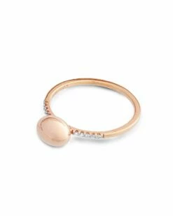 SUNSET "Dancing élite" Rose Gold Boule And Diamonds Pavé Ring (small) -Nanis Sales AS26 583 ROSE3
