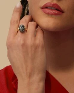 "Reverse" Gold, Diamonds, Rubies And Rock Crystal Double-face Ring (MEDIUM) -Nanis Sales AS26 584 2