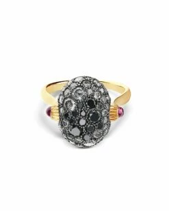 "Reverse" Gold, Diamonds, Rubies And Rock Crystal Double-face Ring (MEDIUM) -Nanis Sales AS26 584 ST L
